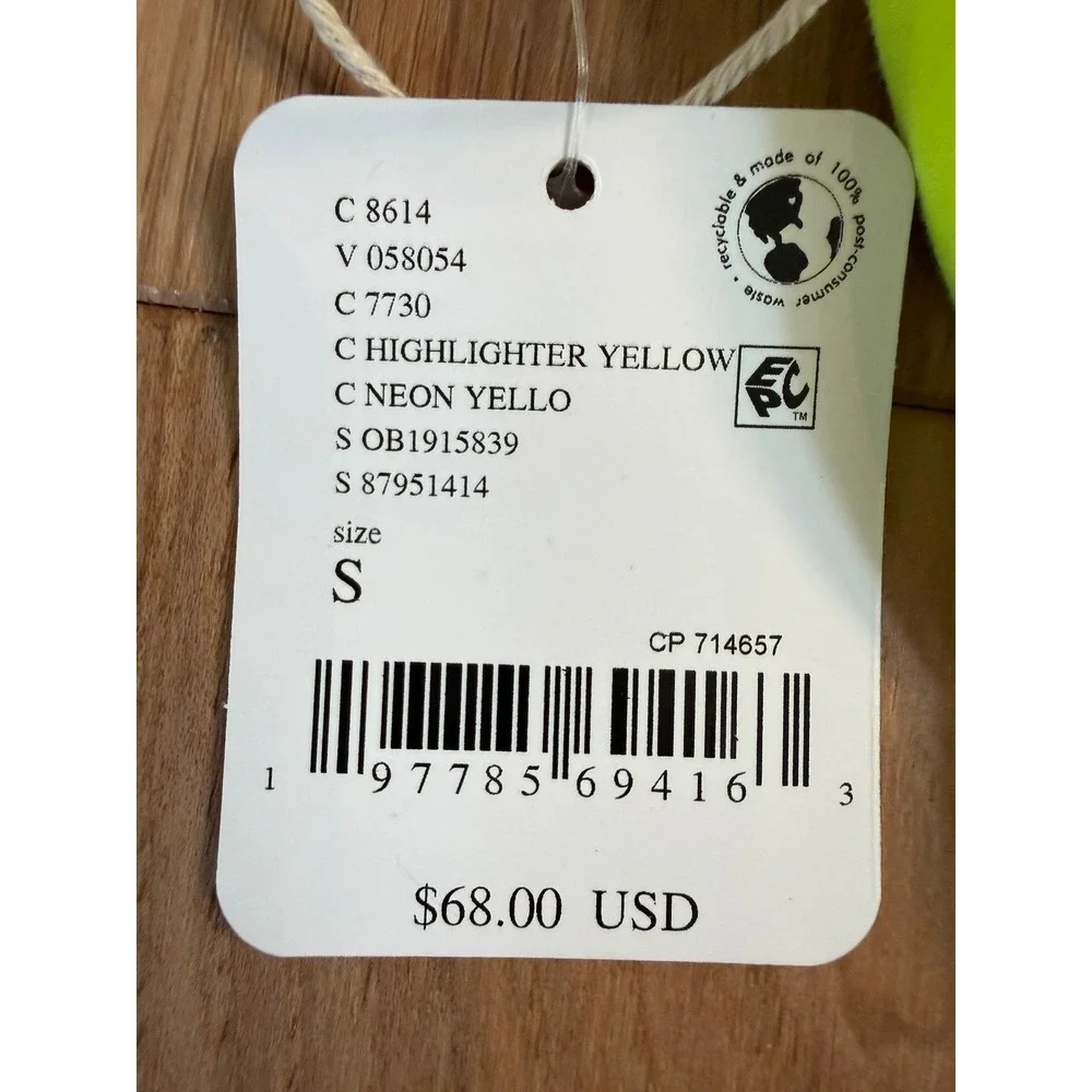 Free People Movement NWT Sports Bra SZ S Neon Highlighter Yellow Hatch